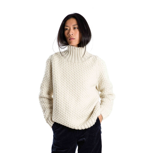 Fuza Wool Ladies Butterfly White