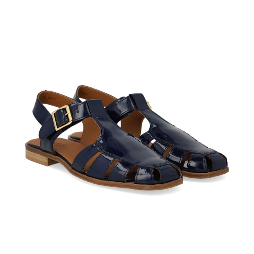 Angulus Fisherman Sandal Flora Lak Navy