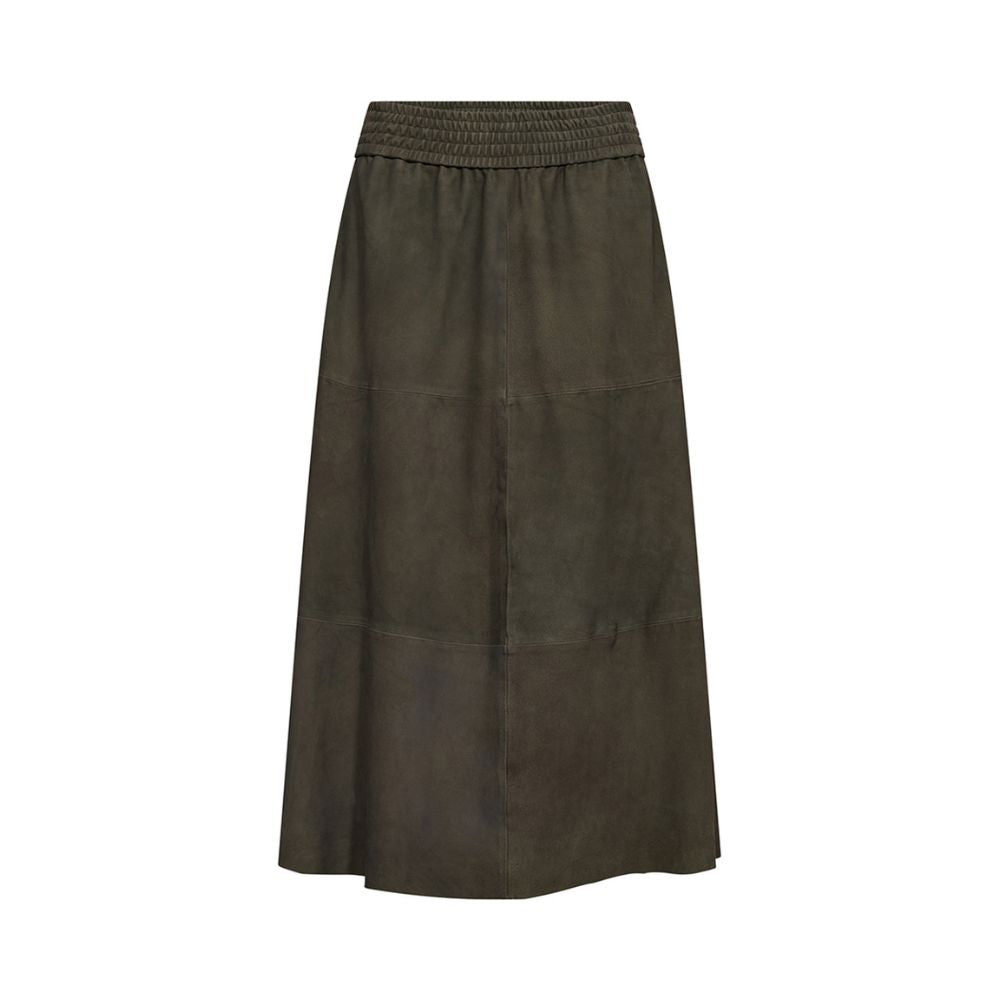 DEPECHE EvelynDEP Suede Skirt Khaki