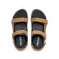 new feet herresandal m/ 2 velcro Suede Tanned