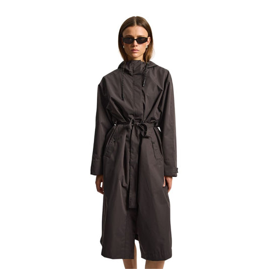 Rethinkit Rainshell Trench Coat Almost Black