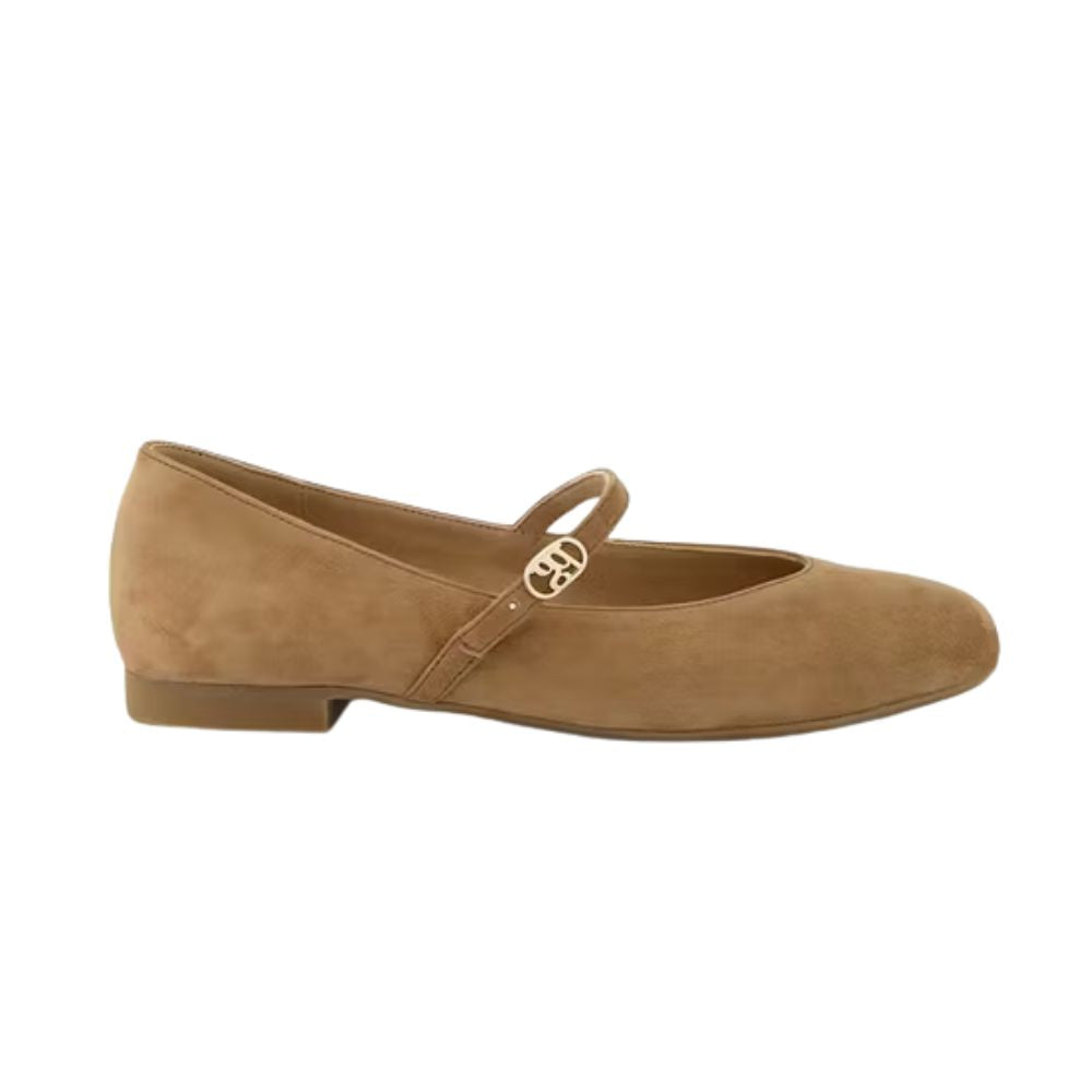Paul Green Ballerina m/ rem Suede Nut