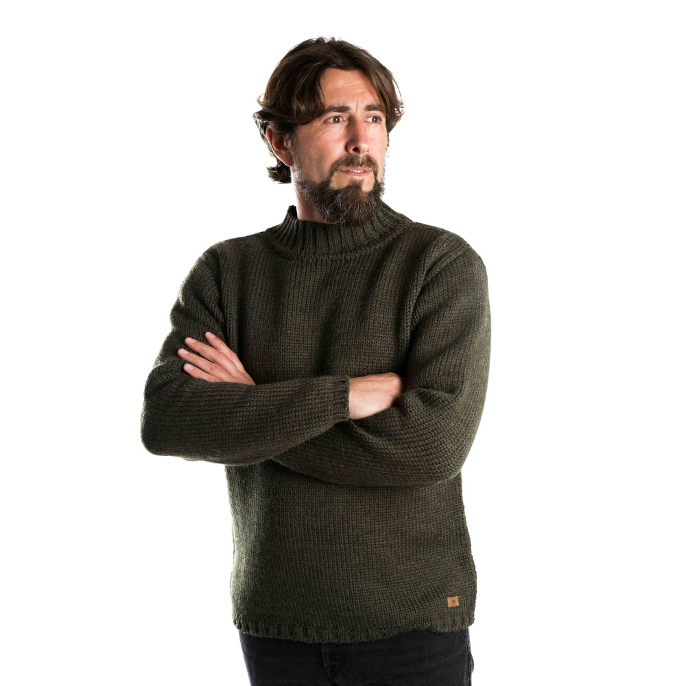 Fuza Wool Men´s Poul Sweater Olive