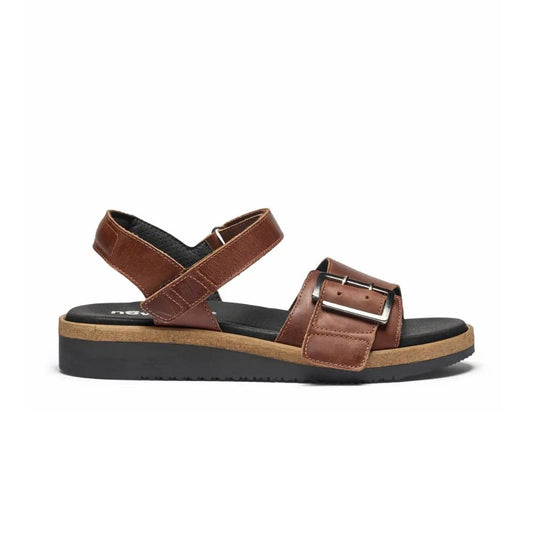 New Feet Sandal m/spænde og velcro Glat Skind Brun