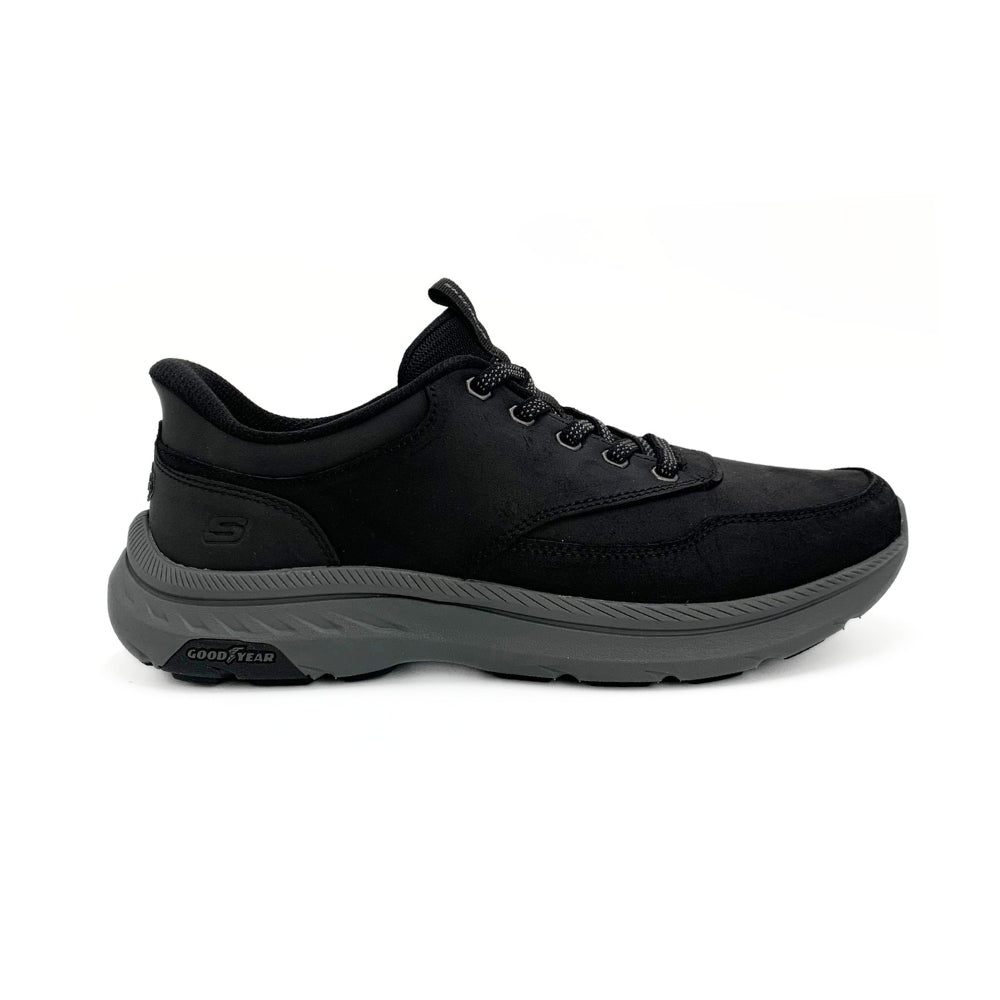 Skechers Slip In herresko Skind Sort