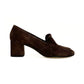 Pomme´Dor Loafer m/hæl Ruskind Coffee