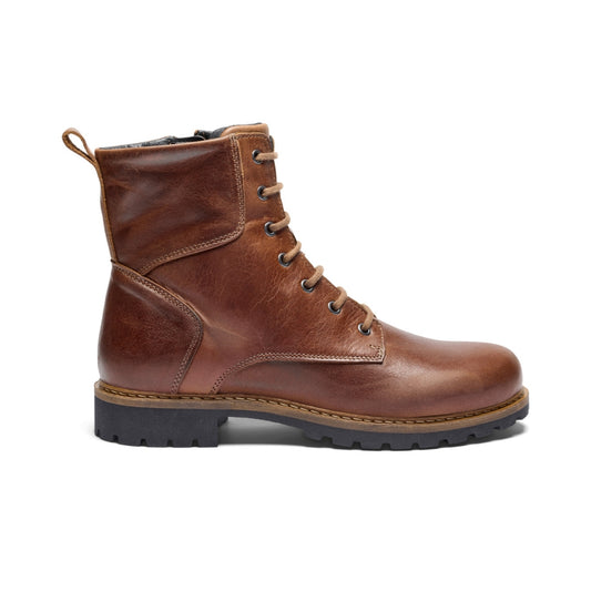 New Feet SnøreStøvle m/lynlås Brown