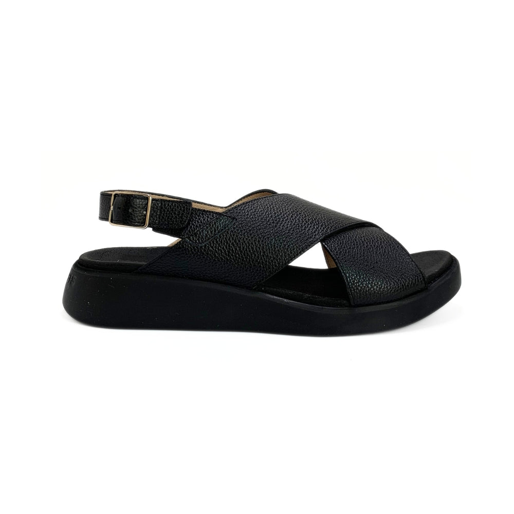 Wonders Sandal blød m/krydsrem Negro