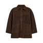 DEPECHE TonjaDep Suede Oversize Shirt Dusty Brown