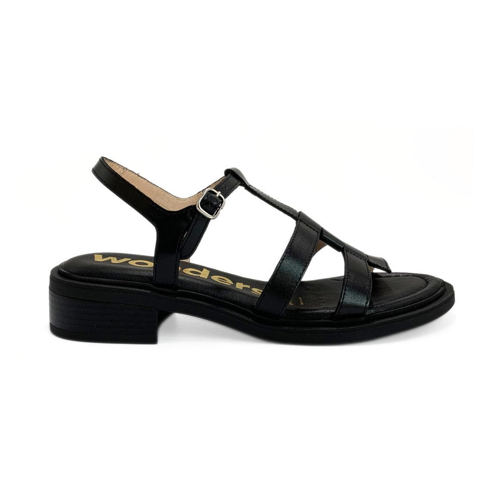 Wonders Sandal A-symetrisk Negro