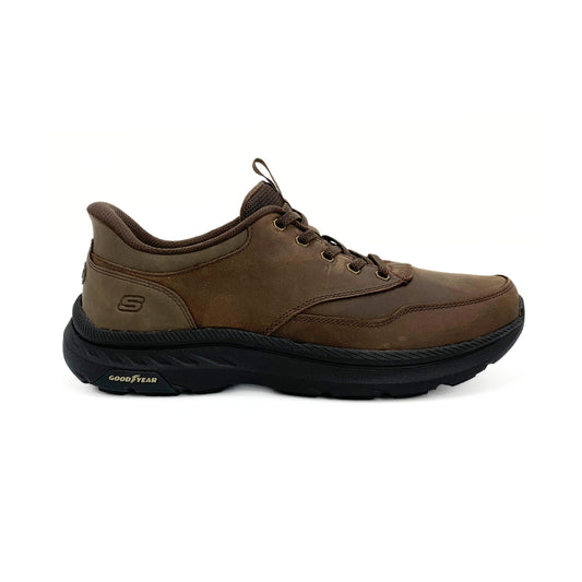 Skechers Slip In herresko Skind Brun