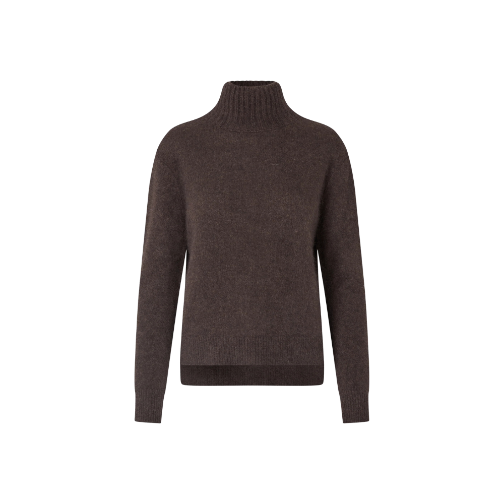 Six Ames Vaskebjørnsstrik Jade Espresso Brown