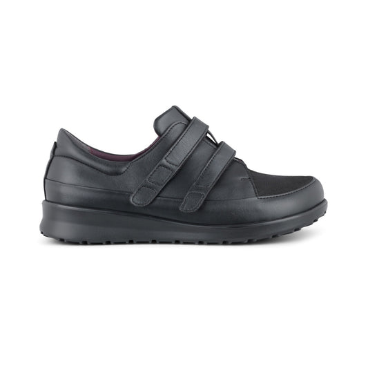 New Feet Sko m/2 velco og stretch Sort
