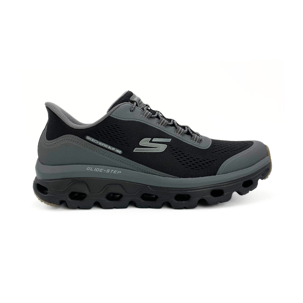 Skechers Herre Sneakers Glide-Step Black m/grå kant
