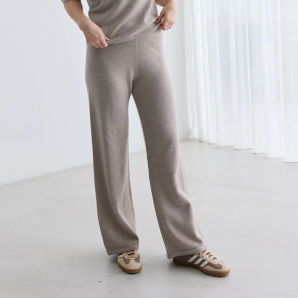 RETHINKIT Wool Pants Keep Me Warm Sand Melange