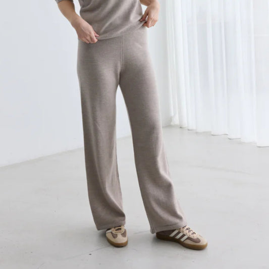 RETHINKIT Wool Pants Keep Me Warm Sand Melange