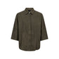 DEPECHE TennaDep Suede Shirt Khaki
