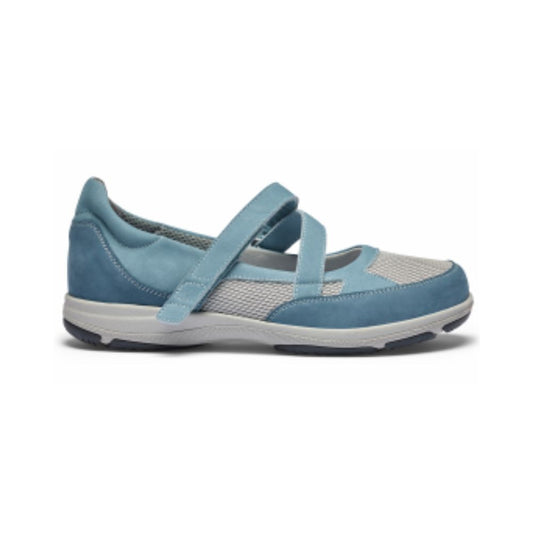 New Feet Ballerina m/velcro Mesh Blue