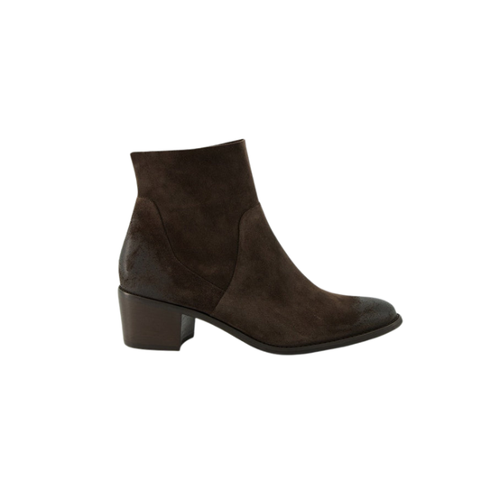 Paul Green Støvlette m/hæl Suede Mocca