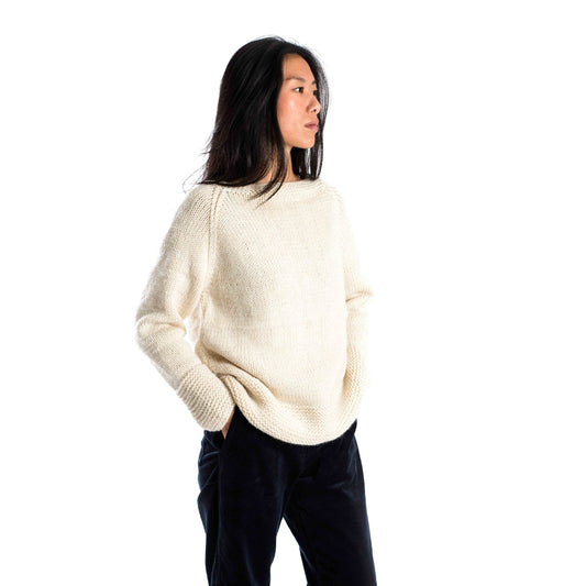 Fuza Wool Ladies Baltic Sweater Cream