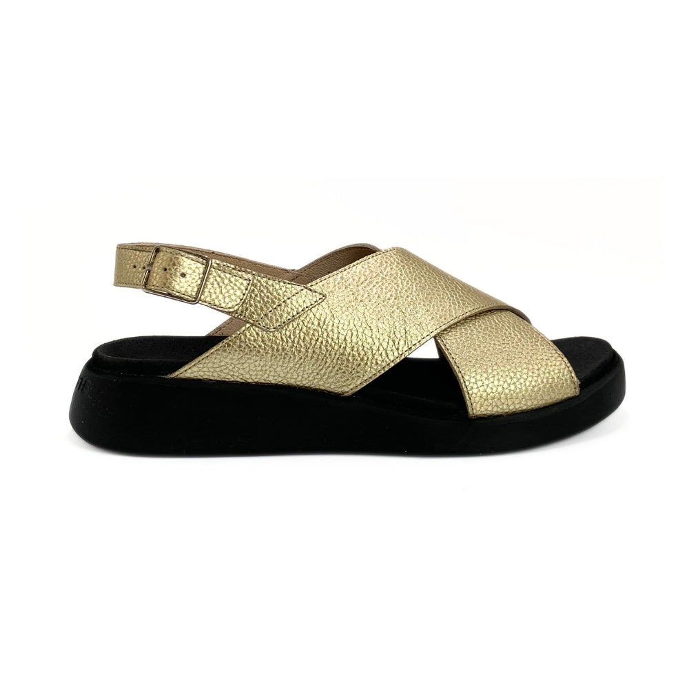 Wonders Sandal blød m/krydsrem Platino