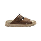 Lofina Slippers m/kryds og spænde Caramello