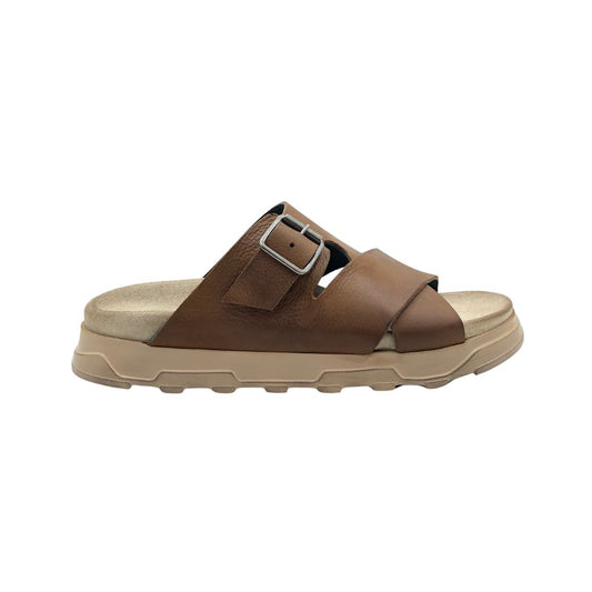 Lofina Slippers m/kryds og spænde Caramello