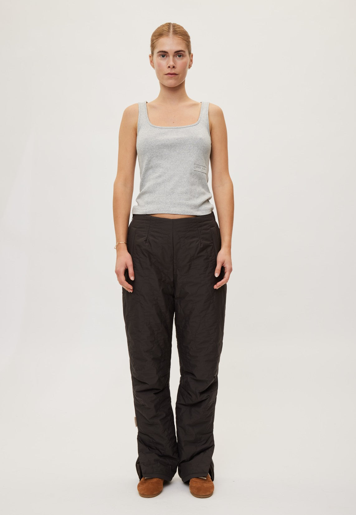 RETHINKIT Quilted Trousers Field Almost Black