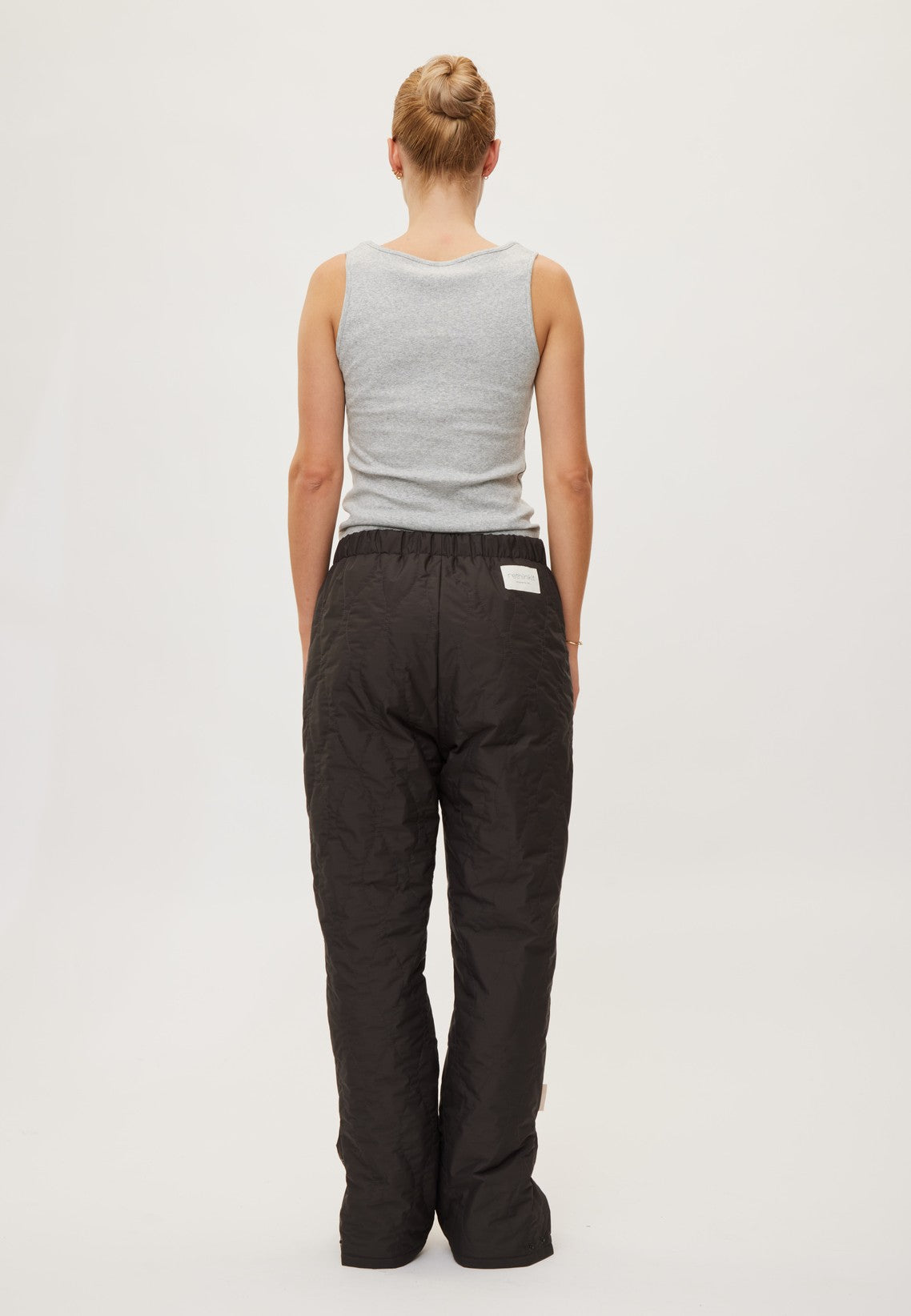RETHINKIT Quilted Trousers Field Almost Black