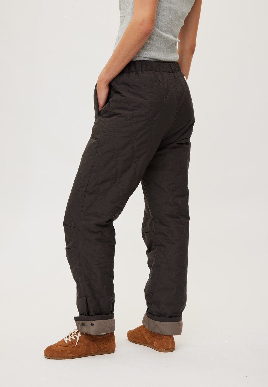 RETHINKIT Quilted Trousers Field Almost Black