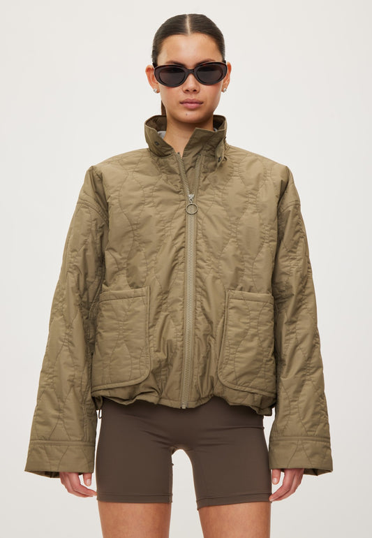 RETHINKIT Quilted Jacket Field Dust Green