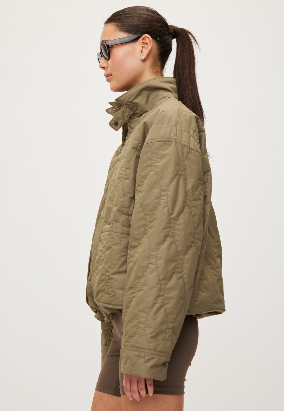 RETHINKIT Quilted Jacket Field Dust Green