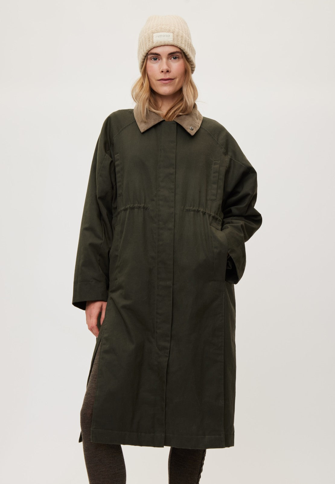 RETHINKIT Waxed Coat Cloudy Dark Soil