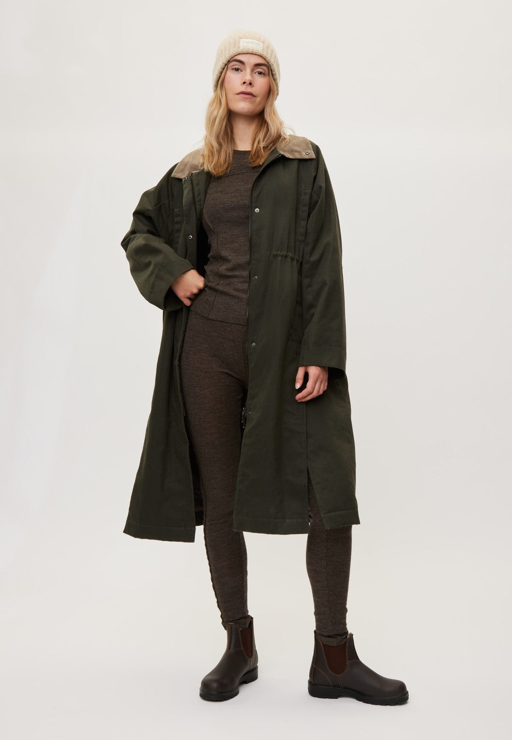 RETHINKIT Waxed Coat Cloudy Dark Soil