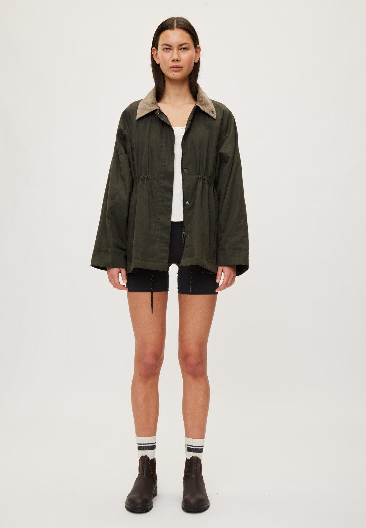 RETHINKIT Waxed Jacket Cloudy Dark Soil