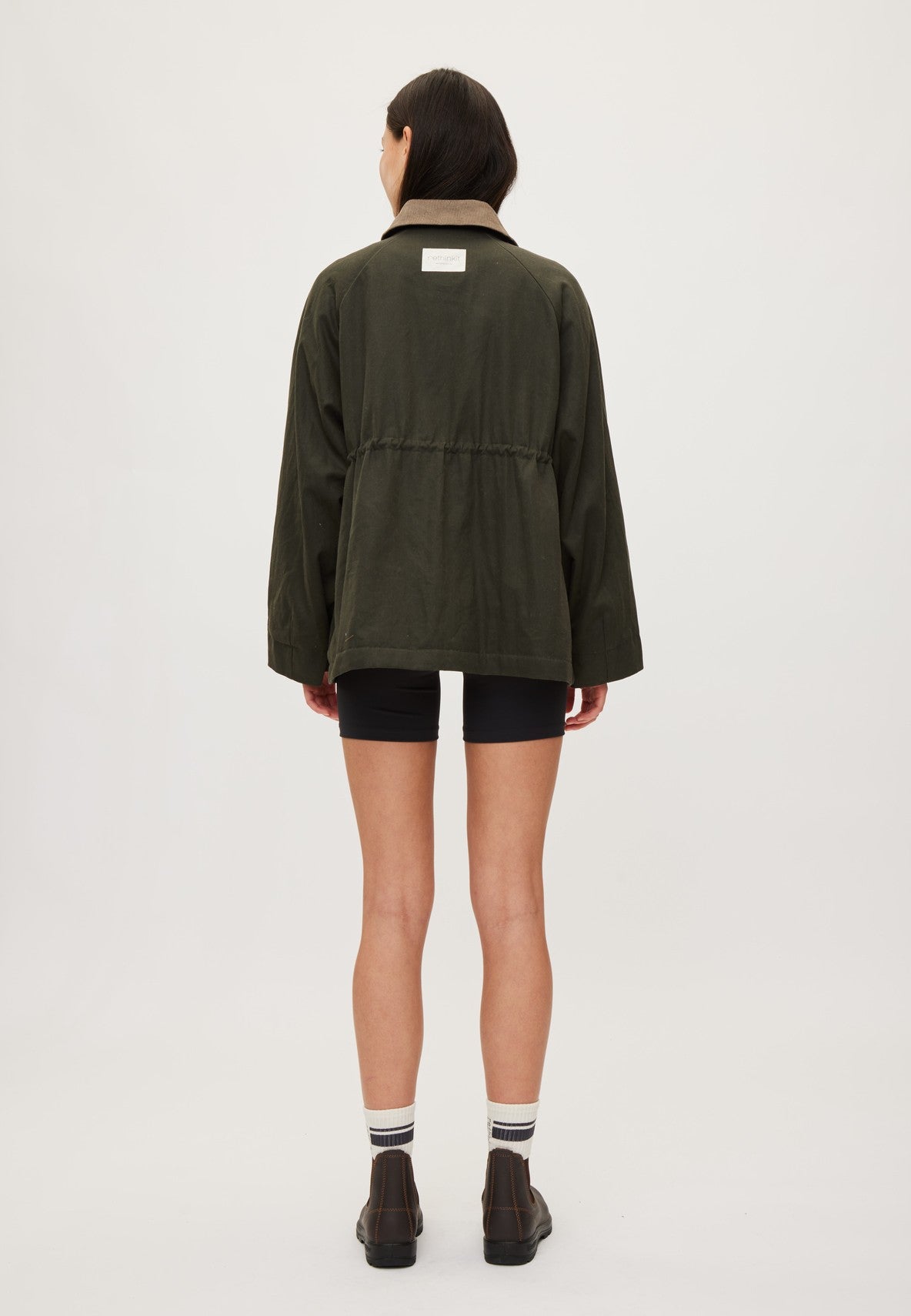 RETHINKIT Waxed Jacket Cloudy Dark Soil