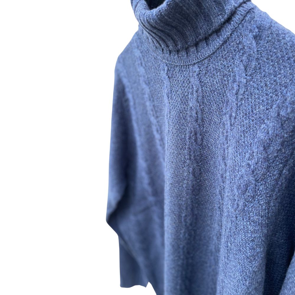 Alan Paine Firkin Cable & Moss Front Roll Neck Rhapsody