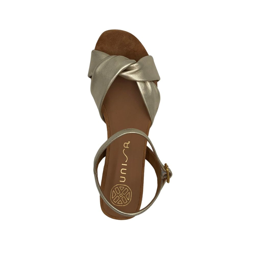 Unisa Sandal m/kilehæl Platino
