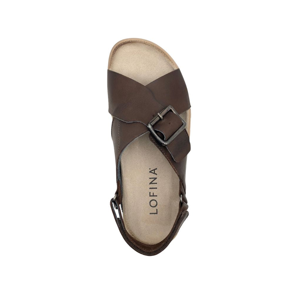 Lofina Sandal m/krydsremme og spænde Sigaro