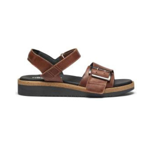 New Feet Sandal m/ velcro Plain Leather Brown