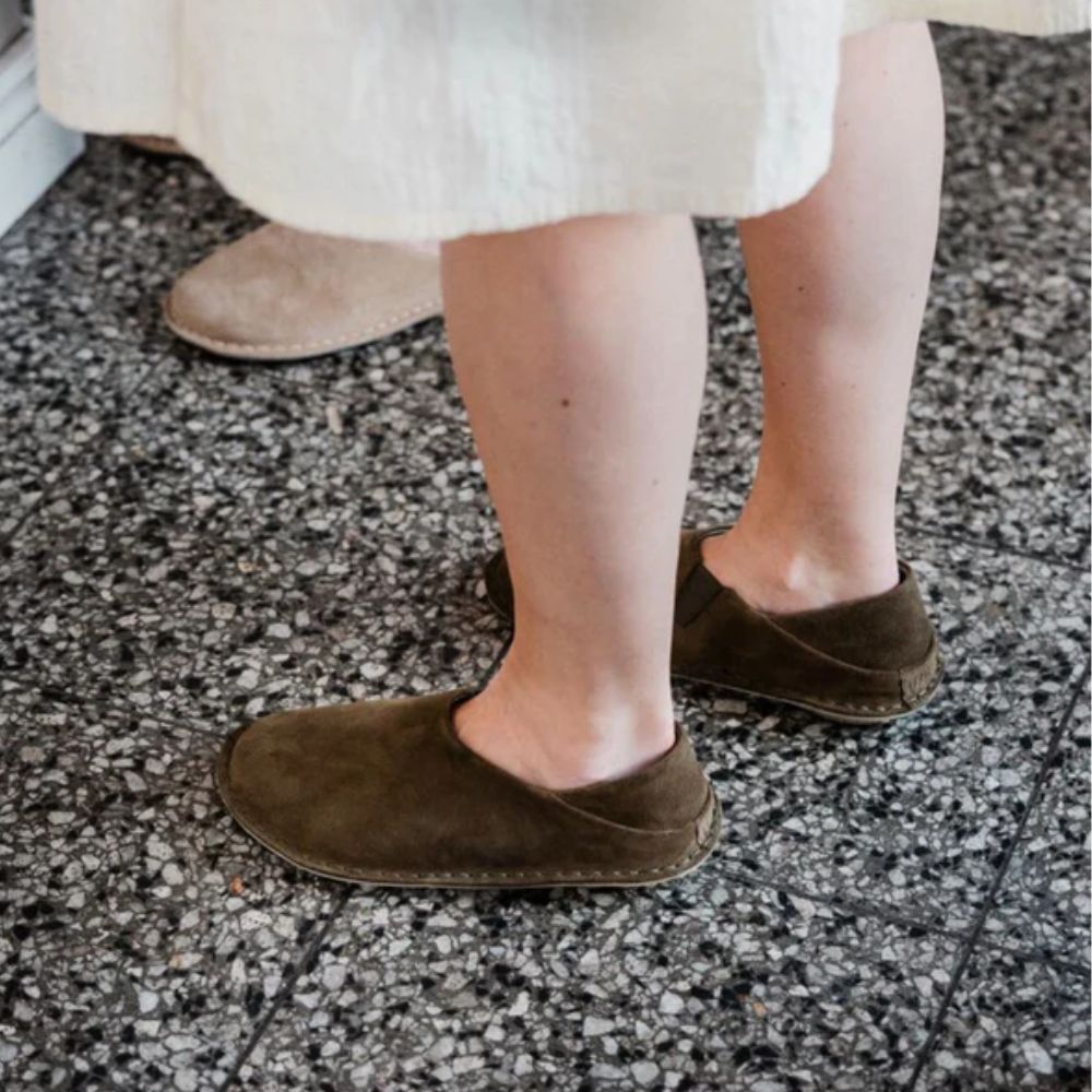 VIBA Tøffel Zuma Bio Suede Khaki