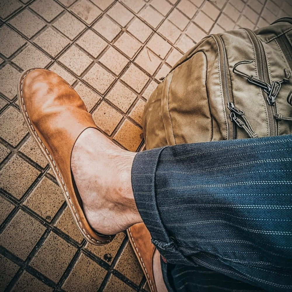 VIBA Tøffel Roma Leather Cognac Brown