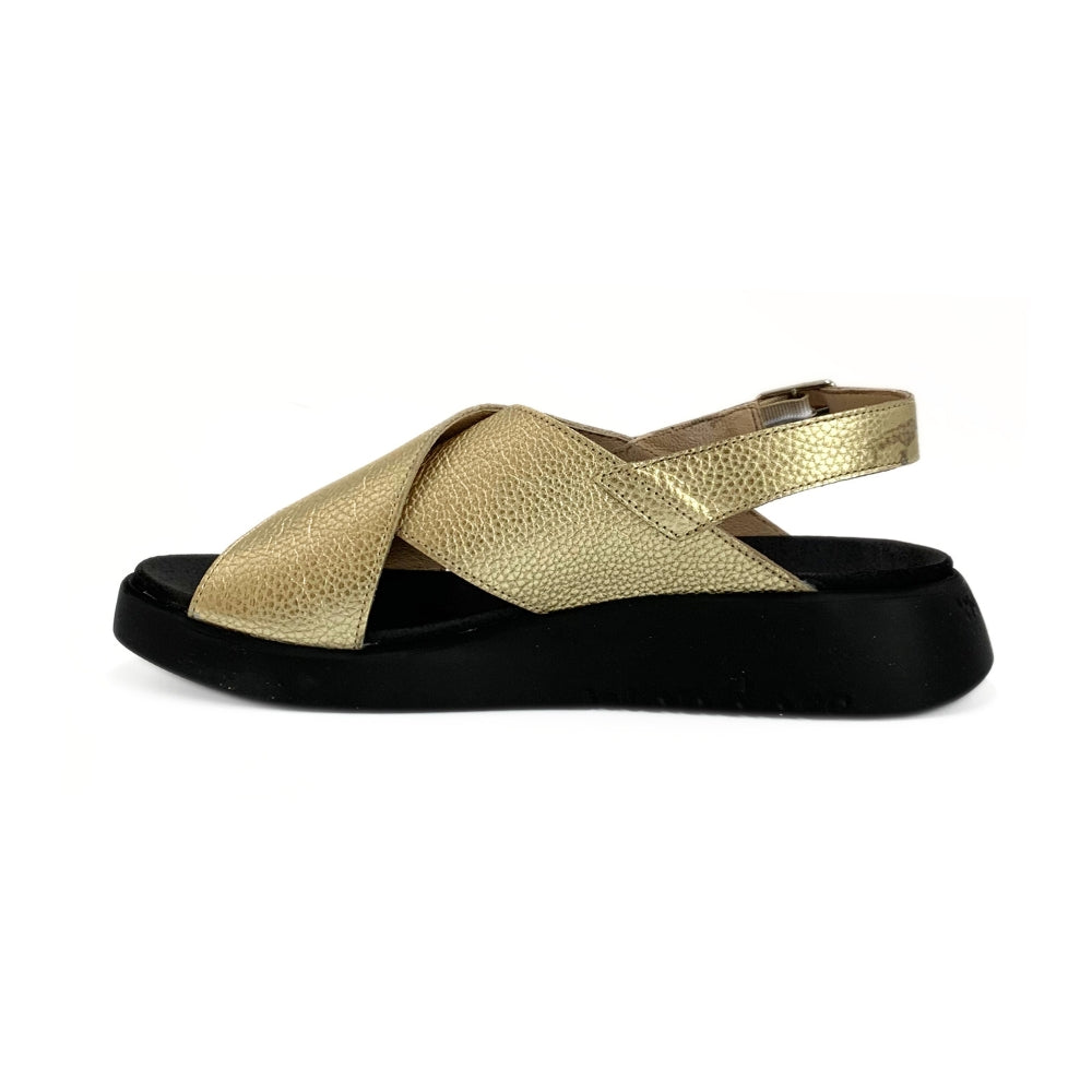 Wonders Sandal blød m/krydsrem Platino