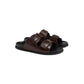 TGA Sandal m/velcro Calf Leather Brown