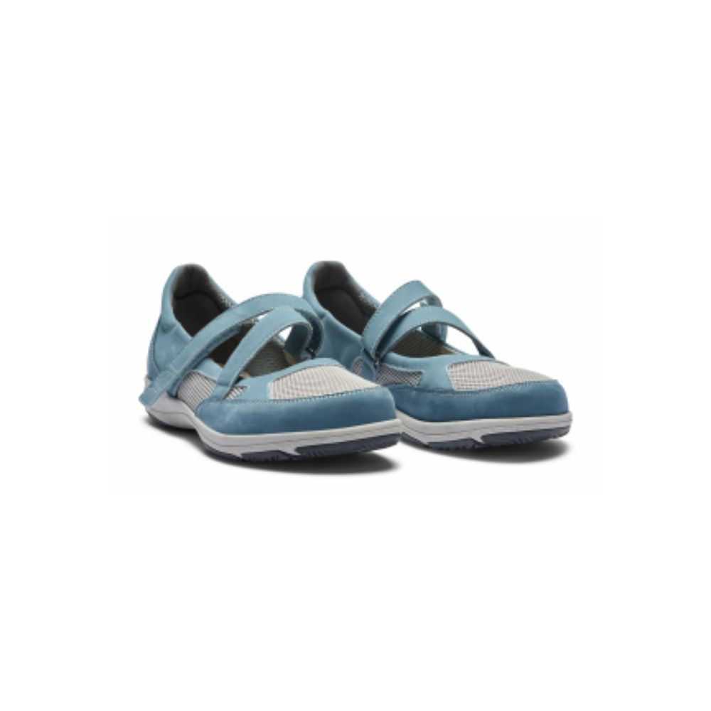 New Feet Ballerina m/velcro Mesh Blue