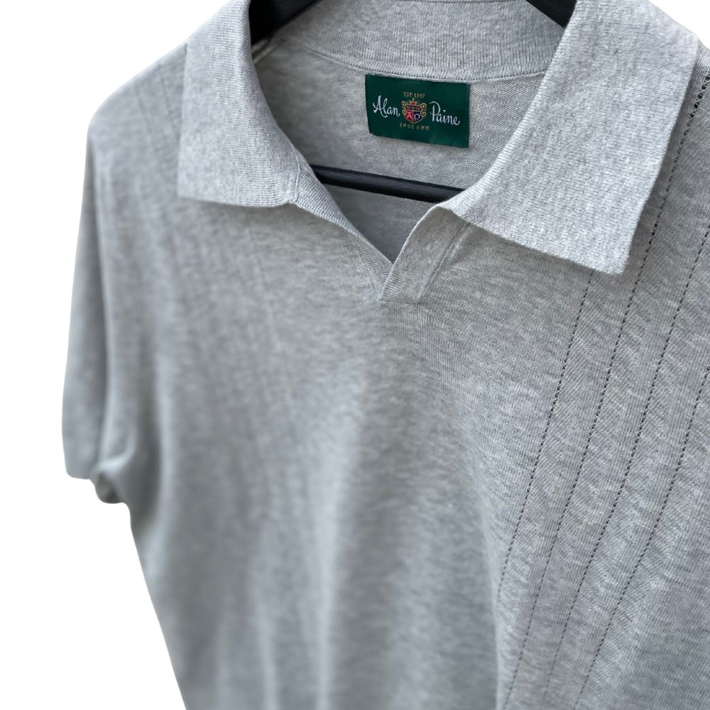 Alan Paine Shipford Short Sleeve Open Collar Dove