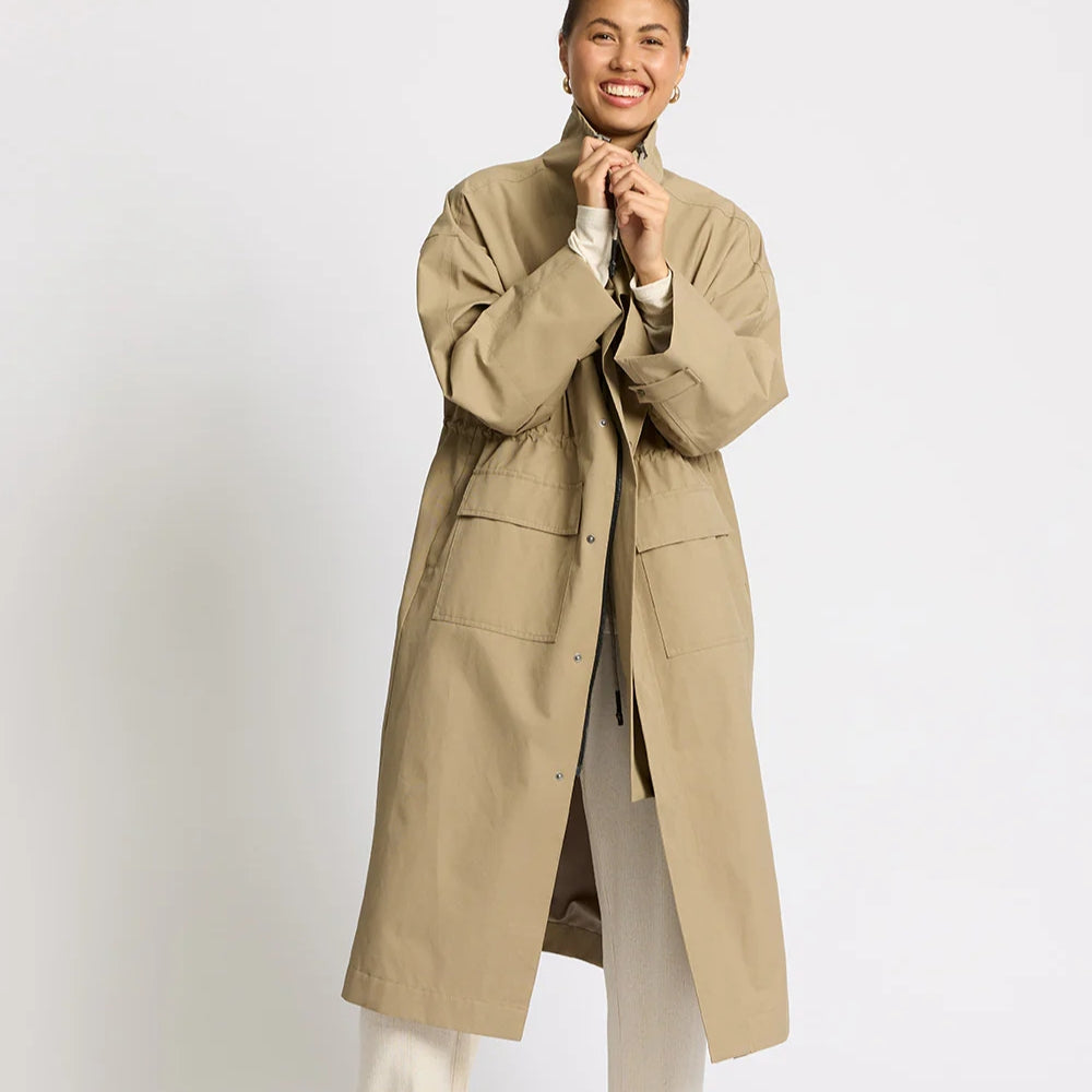 RETHINKIT Tech Coat Cloud Beige Taupe