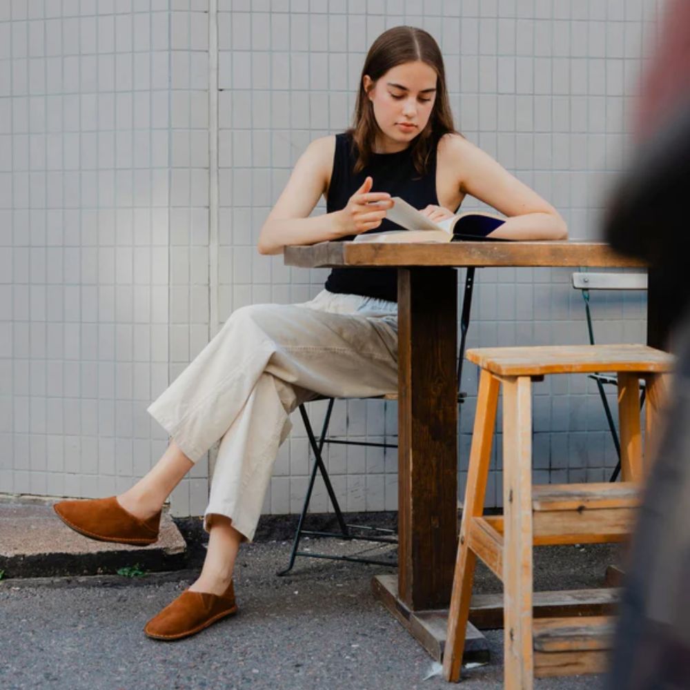 VIBA Tøffel Zuma Bio Suede Tan Brown