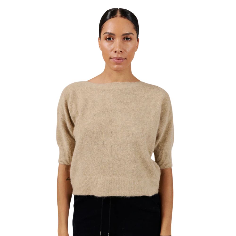 Six Ames Vaskebjørnsstrik Moi Beige Melange