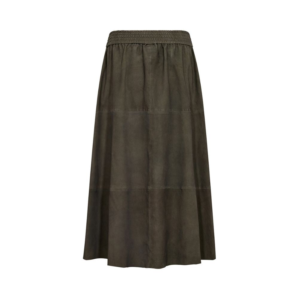 DEPECHE EvelynDEP Suede Skirt Khaki
